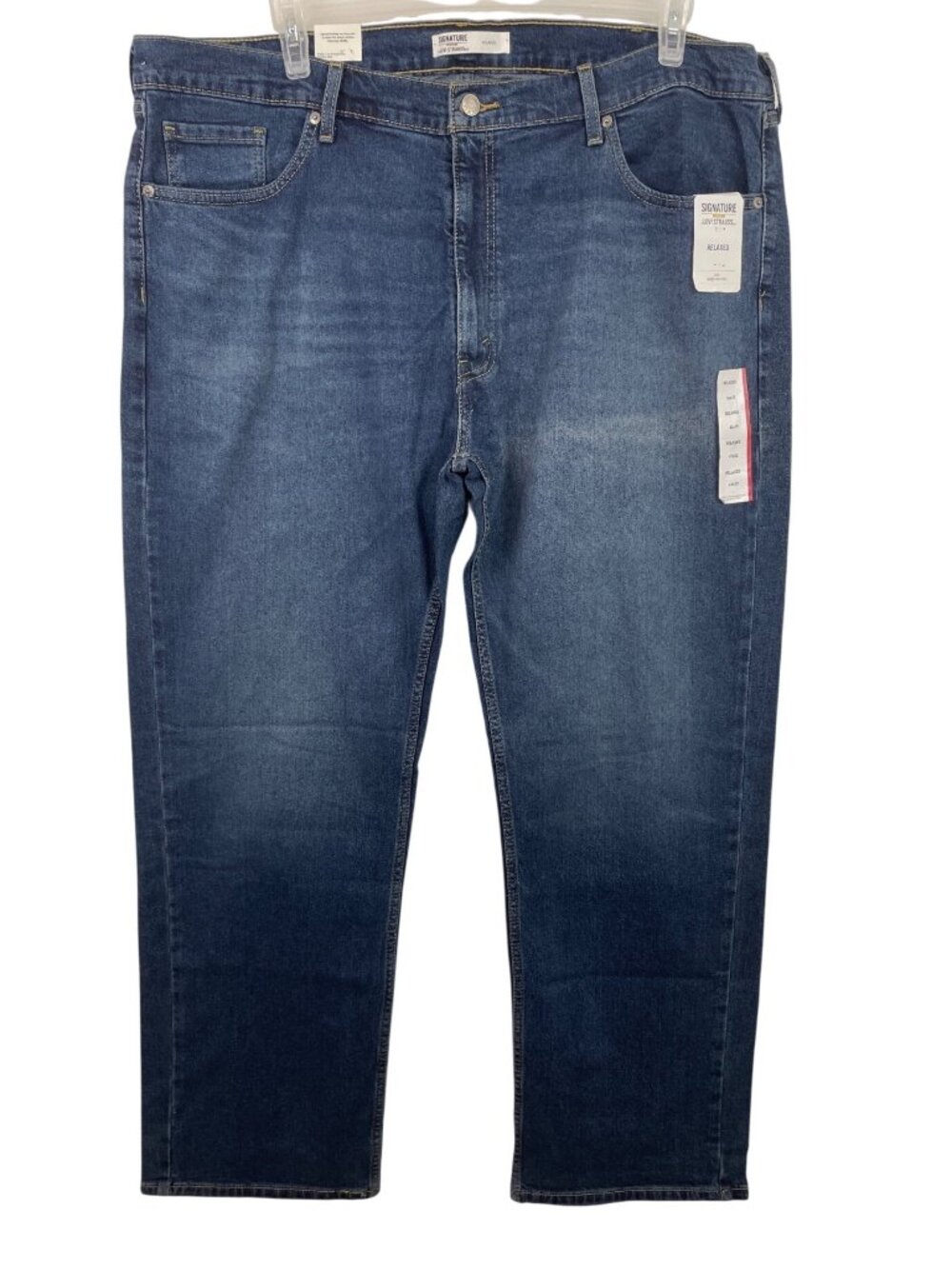 Signature Gold Levis Strauss Mens Size 42x32 Relaxed Blue Denim Jeans
